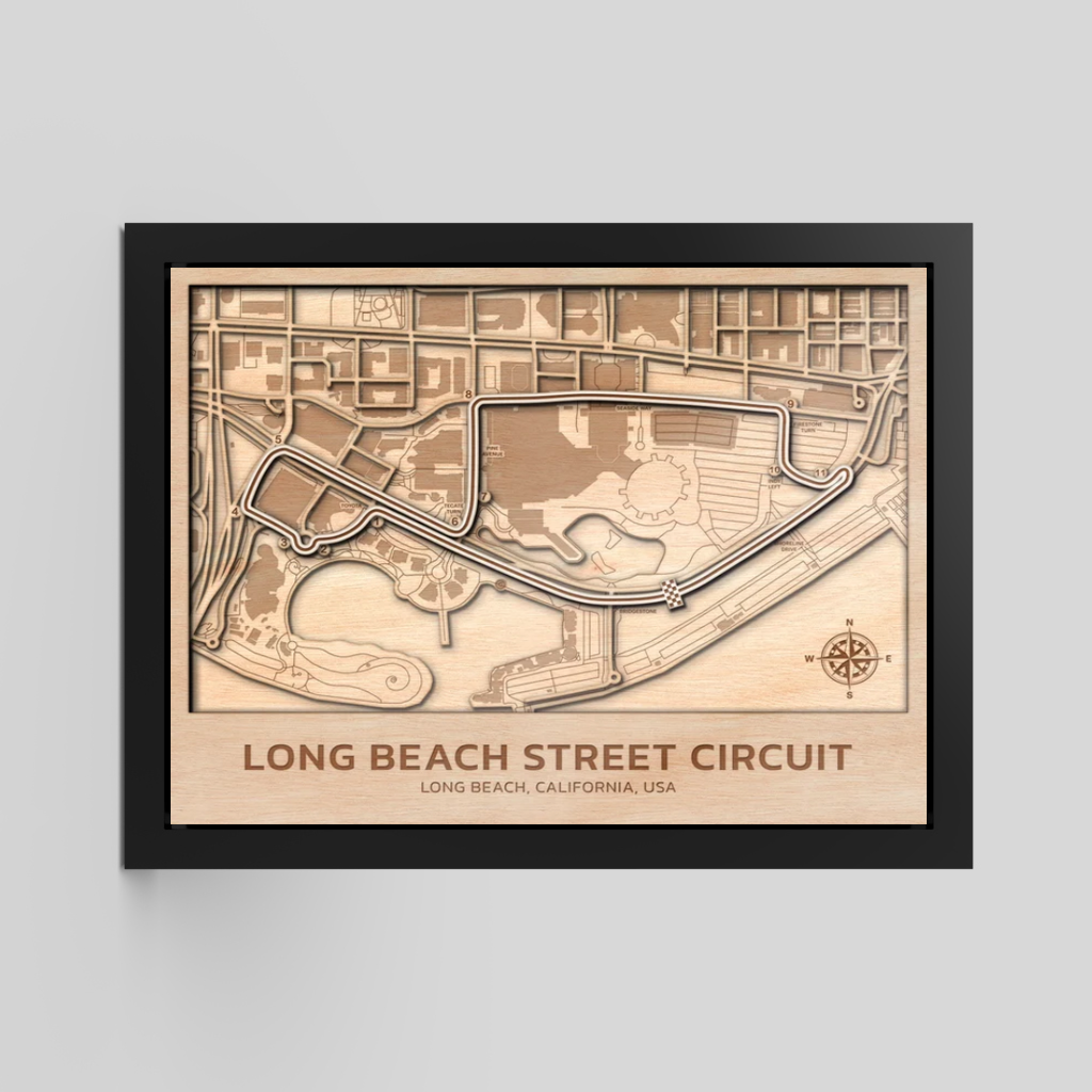 Long Beach Street Circuit  | 3D Wood Racetrack