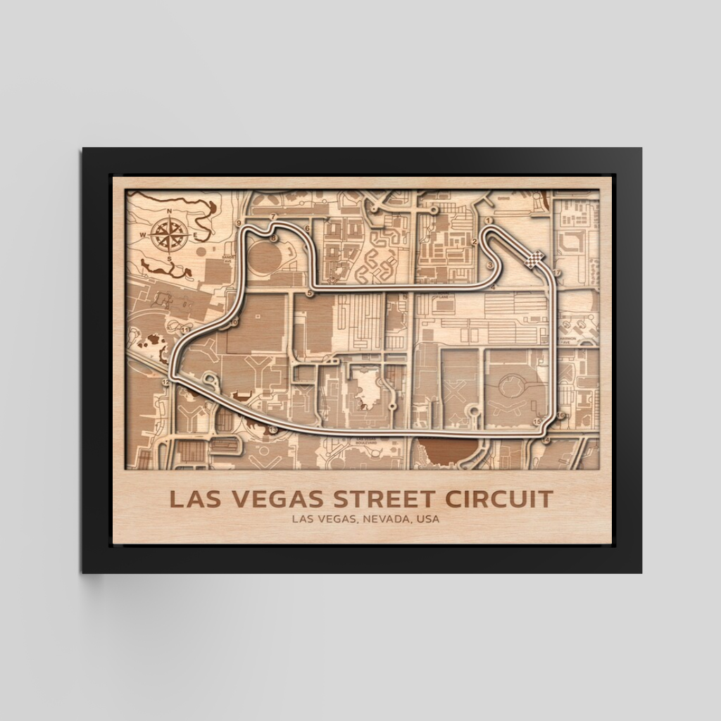 Las Vegas Street Circuit | 3D Wood Racetrack