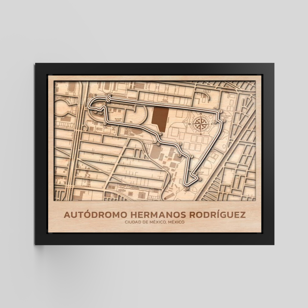 Autódromo Hermanos Rodríguez Mexico  | 3D Wood Racetrack