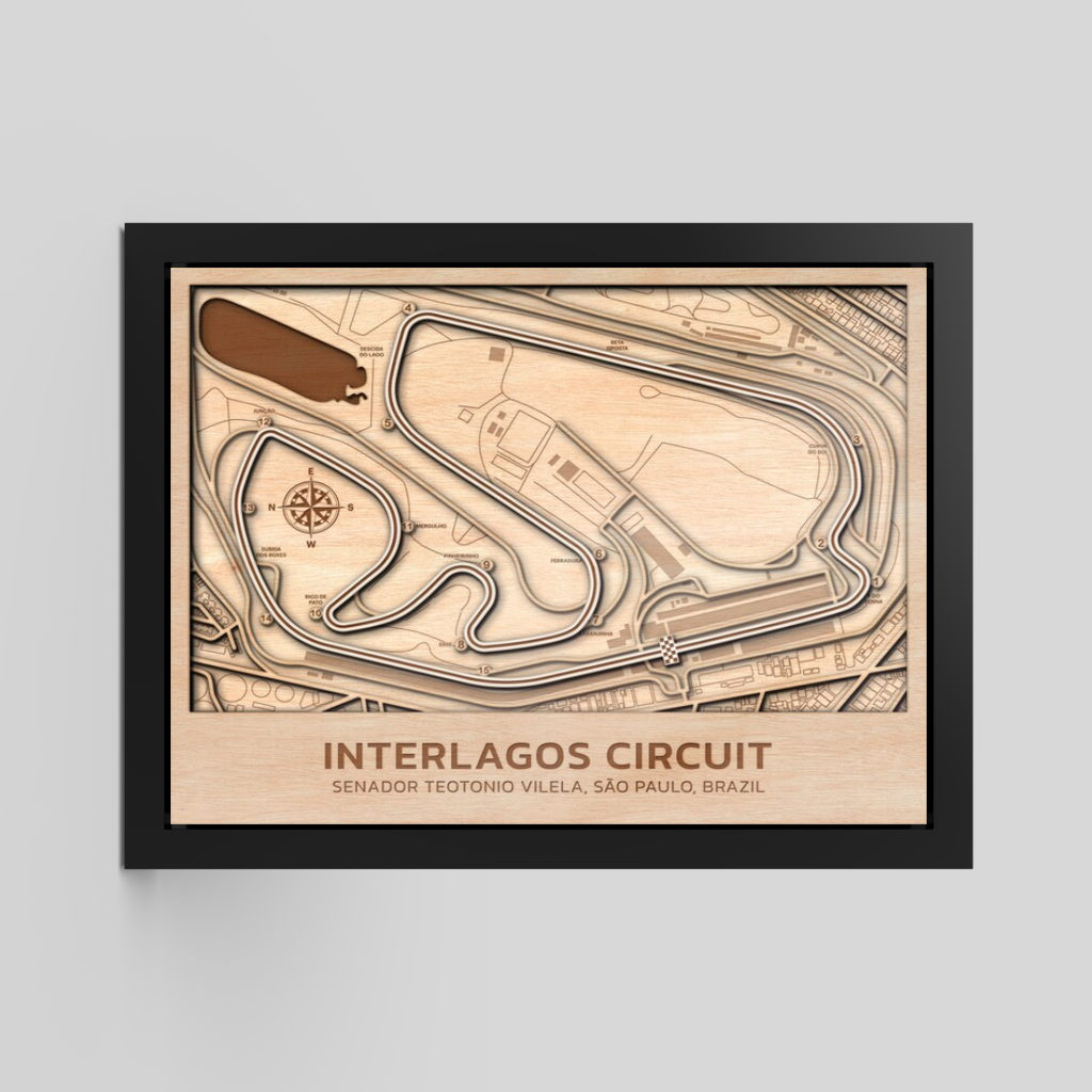 Interlagos Circuit | 3D Wood Racetrack