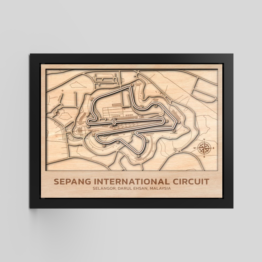 Sepang International Circuit | 3D Wood Racetrack