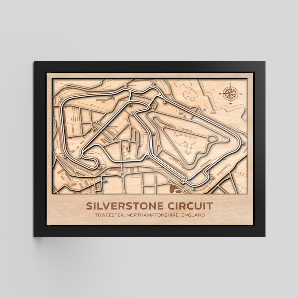 Silverstone Circuit | 3D Wood Racetrack