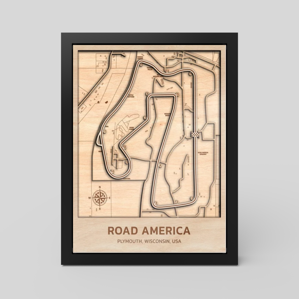 Road America Circuit | 3D Wood Racetrack